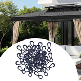 Maxbell 50x Elastic Rope End Hanging Hooks Hanging Clips for Awnings Kitchen Camping 8 Shape Small