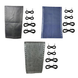 Maxbell Folding Lounge Chair Repair Cloth 160x43cm for Pool Sling Chair Lounge Chair Black