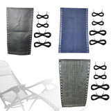 Maxbell Folding Lounge Chair Repair Cloth 160x43cm for Pool Sling Chair Lounge Chair Black