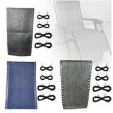 Maxbell Folding Lounge Chair Repair Cloth 160x43cm for Pool Sling Chair Lounge Chair Black