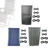 Maxbell Folding Lounge Chair Repair Cloth 160x43cm for Pool Sling Chair Lounge Chair Black