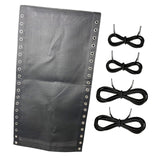 Maxbell Folding Lounge Chair Repair Cloth 160x43cm for Pool Sling Chair Lounge Chair Black