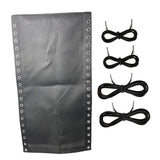 Maxbell Folding Lounge Chair Repair Cloth 160x43cm for Pool Sling Chair Lounge Chair Black