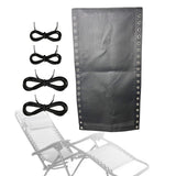 Maxbell Folding Lounge Chair Repair Cloth 160x43cm for Pool Sling Chair Lounge Chair Black