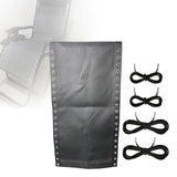 Maxbell Folding Lounge Chair Repair Cloth 160x43cm for Pool Sling Chair Lounge Chair Black
