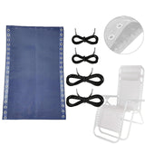 Maxbell Folding Lounge Chair Repair Cloth 160x43cm for Pool Sling Chair Lounge Chair Blue