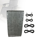 Maxbell Folding Lounge Chair Repair Cloth 160x43cm for Pool Sling Chair Lounge Chair Gray