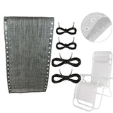 Maxbell Folding Lounge Chair Repair Cloth 160x43cm for Pool Sling Chair Lounge Chair Gray