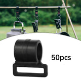 Maxbell 50Pcs Tent Pole Clips Sturdy Tents Hanging Clip for Securing Car Roof Marine 20mm