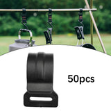 Maxbell 50Pcs Tent Pole Clips Sturdy Tents Hanging Clip for Securing Car Roof Marine 20mm Thickness