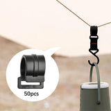 Maxbell 50Pcs Tent Pole Clips Sturdy Tents Hanging Clip for Securing Car Roof Marine 25mm