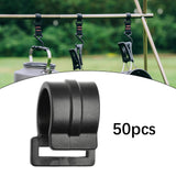 Maxbell 50Pcs Tent Pole Clips Sturdy Tents Hanging Clip for Securing Car Roof Marine 25mm