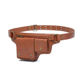 Maxbell Women Waist Bag Hiking Casual Purse Versatile Vintage Design Stylish Hip Bag Brown