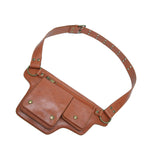 Maxbell Women Waist Bag Hiking Casual Purse Versatile Vintage Design Stylish Hip Bag Brown