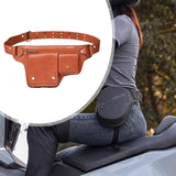 Maxbell Women Waist Bag Hiking Casual Purse Versatile Vintage Design Stylish Hip Bag Brown