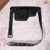 Maxbell Women Waist Bag Hiking Casual Purse Versatile Vintage Design Stylish Hip Bag Black