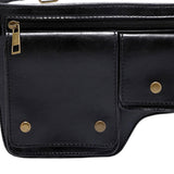 Maxbell Women Waist Bag Hiking Casual Purse Versatile Vintage Design Stylish Hip Bag Black
