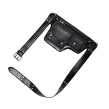 Maxbell Women Waist Bag Hiking Casual Purse Versatile Vintage Design Stylish Hip Bag Black