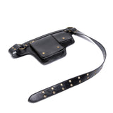 Maxbell Women Waist Bag Hiking Casual Purse Versatile Vintage Design Stylish Hip Bag Black