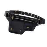Maxbell Women Waist Bag Hiking Casual Purse Versatile Vintage Design Stylish Hip Bag Black