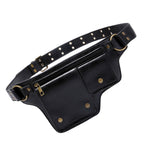 Maxbell Women Waist Bag Hiking Casual Purse Versatile Vintage Design Stylish Hip Bag Black