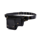 Maxbell Women Waist Bag Hiking Casual Purse Versatile Vintage Design Stylish Hip Bag Black