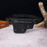 Maxbell Women Waist Bag Hiking Casual Purse Versatile Vintage Design Stylish Hip Bag Black