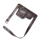 Maxbell Women Waist Bag Hiking Casual Purse Versatile Vintage Design Stylish Hip Bag Dark Brown