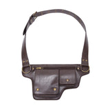 Maxbell Women Waist Bag Hiking Casual Purse Versatile Vintage Design Stylish Hip Bag Dark Brown