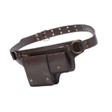 Maxbell Women Waist Bag Hiking Casual Purse Versatile Vintage Design Stylish Hip Bag Dark Brown
