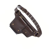 Maxbell Women Waist Bag Hiking Casual Purse Versatile Vintage Design Stylish Hip Bag Dark Brown
