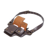 Maxbell Women Waist Bag Hiking Casual Purse Versatile Vintage Design Stylish Hip Bag Dark Brown