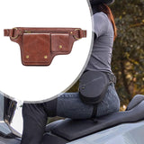 Maxbell Women Waist Bag Hiking Casual Purse Versatile Vintage Design Stylish Hip Bag Red Brown