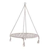 Maxbell Cotton Rope Swing for Child Rustic for Living Room Photography Props Bedroom White