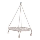 Maxbell Cotton Rope Swing for Child Rustic for Living Room Photography Props Bedroom White