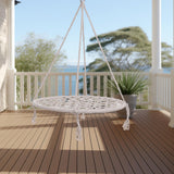 Maxbell Cotton Rope Swing for Child Rustic for Living Room Photography Props Bedroom White