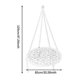 Maxbell Cotton Rope Swing for Child Rustic for Living Room Photography Props Bedroom White
