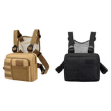 Maxbell Men Women Chest Rig Bag Holder Front Pack Pouch for Running Exercise Fishing Khaki
