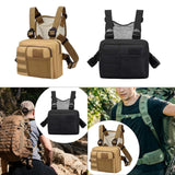 Maxbell Men Women Chest Rig Bag Holder Front Pack Pouch for Running Exercise Fishing Khaki
