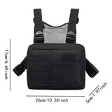 Maxbell Men Women Chest Rig Bag Holder Front Pack Pouch for Running Exercise Fishing Black