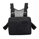 Maxbell Men Women Chest Rig Bag Holder Front Pack Pouch for Running Exercise Fishing Black