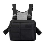Maxbell Men Women Chest Rig Bag Holder Front Pack Pouch for Running Exercise Fishing Black