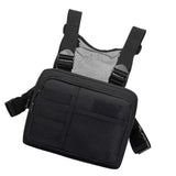 Maxbell Men Women Chest Rig Bag Holder Front Pack Pouch for Running Exercise Fishing Black