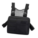 Maxbell Men Women Chest Rig Bag Holder Front Pack Pouch for Running Exercise Fishing Black