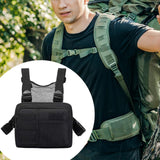 Maxbell Men Women Chest Rig Bag Holder Front Pack Pouch for Running Exercise Fishing Black