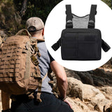 Maxbell Men Women Chest Rig Bag Holder Front Pack Pouch for Running Exercise Fishing Black
