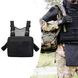 Maxbell Men Women Chest Rig Bag Holder Front Pack Pouch for Running Exercise Fishing Black