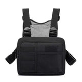 Maxbell Men Women Chest Rig Bag Holder Front Pack Pouch for Running Exercise Fishing Black