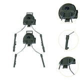 Maxbell Helmet Rail Adapter Hearing Protection for Hunting Outdoor Activities Adults Green