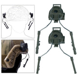 Maxbell Helmet Rail Adapter Hearing Protection for Hunting Outdoor Activities Adults Green